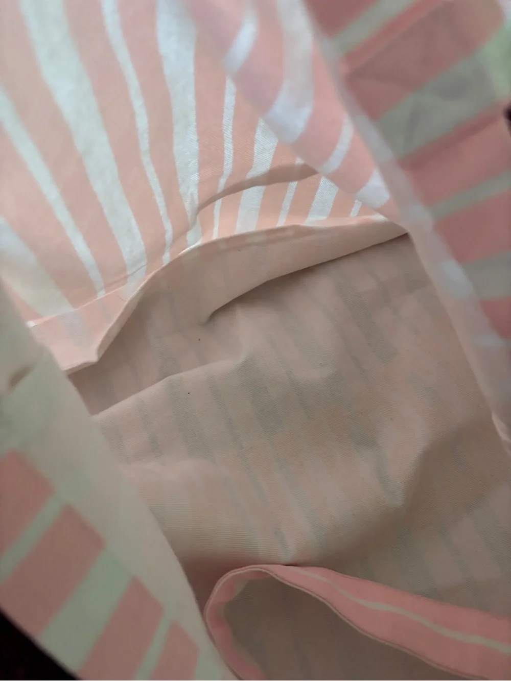 Henriksen Pink Stripe Canvas Tote Bag never used